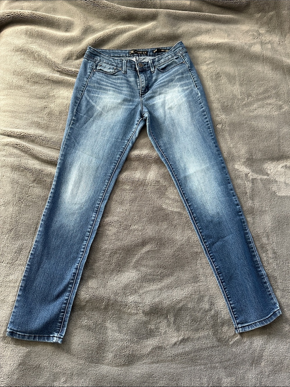 Kardashian Kollection Faded Blue Straight Leg Jeans